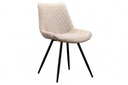 Modern textilbőr étkezőszék díszvarrással, bézs - POMPEI