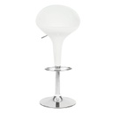 Műanyag bárszék, állítható, fehér - FUTURA