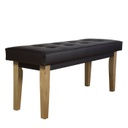 Műbőr kárpitos pad, fekete - SKAMIA