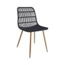 Műanyag modern szék, fekete - FRACTION