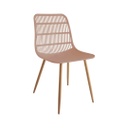 Műanyag modern szék, púderrózsaszín - FRACTION