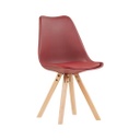 Műanyag modern üléspárnás szék, bordó - DANTE