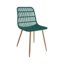 Műanyag modern szék, sötétzöld - FRACTION