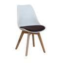 Műanyag szék sötétbarna üléspárnával - CARDIFF