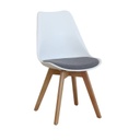 Műanyag szék szürke üléspárnával - CARDIFF