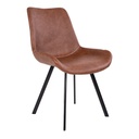 Műbőr étkezőfotel, barna - CAVALIER