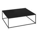 Négyszögletes fém dohányzóasztal, fekete - ETRETAT