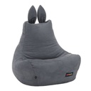 Nyuszifüles babzsákfotel, szürke - ZOO