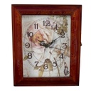 Óra, virágos mintával, kulcstartóval - ROSE