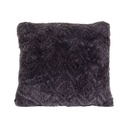 Műszőrme párna, rombuszos mintával, sötétszürke - LUXOR