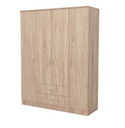 Négyajtós gardróbszekrény kombináció, natúr - ROYAN