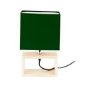 Négyzet alakú asztali lámpa, sötétzöld - SAFRAN