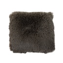 Műszőrme díszpárna, sötétbarna - MARMOTTE