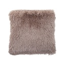 Műszőrme díszpárna, világosbarna - MARMOTTE