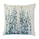 Nyomott növény mintás díszpárna, 45x45 cm, krémszínű - THYM