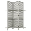 Paraván, polcokkal, 3 részes, világosszürke - SAIGON