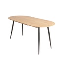 Ovális étkezőasztal, bővíthető, 110/150x75 cm, natúr fa - SIENNA