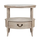 Ovális asztalka üveg tetővel - SMOKEY