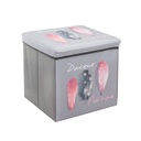 Összehajtható puff madártoll mintával - PLUMES