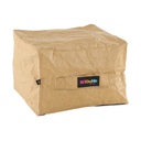 Papír hatású babzsák puff, kocka alakú, világosbarna - TENTE