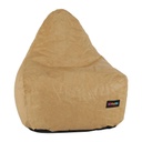 Papír hatású babzsákfotel, világosbarna - TRONE