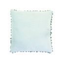 Párna pomponos, 40x40 cm, menta - CALIN