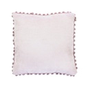 Párna pomponos, 40x40 cm, pasztell lila - CALIN