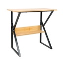 Polcos íróasztal, fekete lábakkal, 80x40 cm, bükk - PORTO