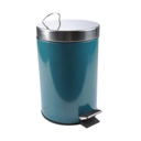 Pedálos szemetes, 3 literes, türkiz-ezüst - POUBELLE