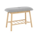 Párnázott bambusz pad, 60 cm, szürke - ZEN