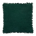 Párna pomponos, fenyőzöld - POMPONETTE