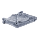 Pomponos pléd, 125x150 cm, világosszürke - DOUCE