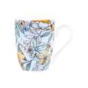 Porcelán bögre 335 ml, világos menta virágos - AVRIL