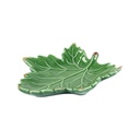 Porcelán tálka, levél formájú zöld 14 cm - OCTOBRE