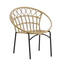 Rattan kerti fotel, natúr - PLAJA