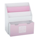 Rendszerező szekrény, 3 rekesszel és fiókkal, fehér-rózsaszín - PETIT