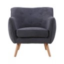 Retro fotel gombokkal, antracit - CINOCHE