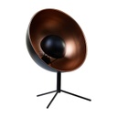 Retro asztali lámpa, félgömb, arany-fekete  - BUG