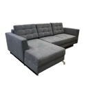 Sarok ülőgarenitúra, ágyazható, balos, szürke - CESARIO