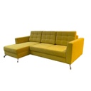 Sarok ülőgarenitúra, ágyazható, balos, napsárga - CESARIO