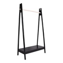 Ruhafogas cipőtárolóval, fekete - PATERNE