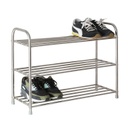 Rozsdamentes acél cipőtároló, 3 szintes, ezüst - ACER