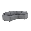 Sarok ülőgarnitúra ágyfunkcióval és ágyneműtartóval, szürke - PAULO