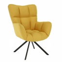 Steppelt bársony forgófotel, okkersárga - BORIS
