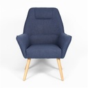 Skandináv stílusú fotel, farmerkék - LAGUNA
