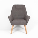 Skandináv stílusú fotel, szürke - LAGUNA