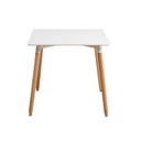 Skandináv stílusú étkezőasztal, 70x70 cm, fehér - CARRE