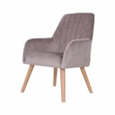 Steppelt bársony étkezőfotel, szürkésbarna - LEMVIG