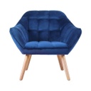 Steppelt bársony fotel, királykék - TABAC