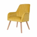 Steppelt bársony étkezőfotel, sárga - LEMVIG